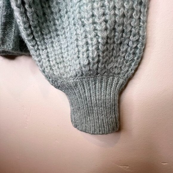 Womens Evolution By Cyrus Cable Knit Sweater Medium Balloon Sleeve, NWOT - Picture 6 of 6